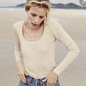 Doen Romy Top in Cream Rosebud (Size M)